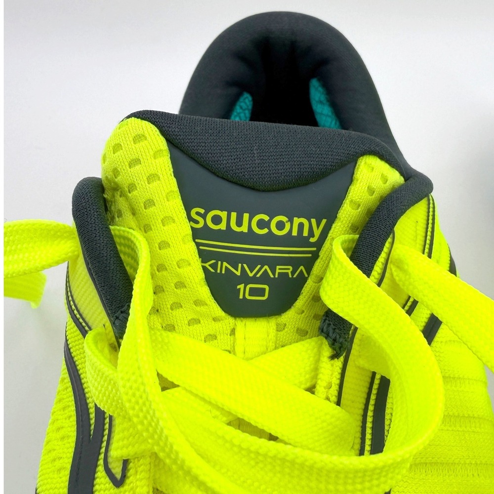 Saucony Kinvara 10 Shoes Mens Size 9  Yellow Low Top Running EVERUN Neon Sneaker - Picture 10 of 15